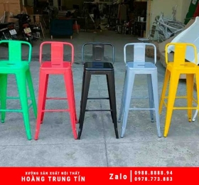 Ghế Bar Tolix Đủ Màu Có Tựa