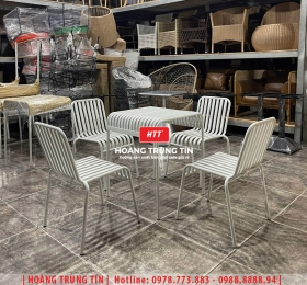 Bàn ghế sắt cafe ngoài trời HTT26