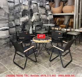 Bàn ghế xếp lưới cafe HTT01
