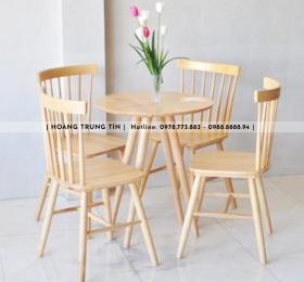 Bộ Bàn ghế gỗ cà phê giá rẻ HTT-52