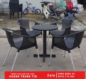 Ghế nhựa đúc chân nhôm HTT-07