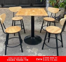 Bàn ghế sắt gỗ HTT 11