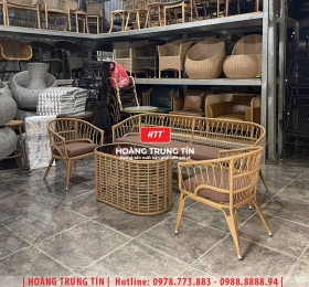 Sofa đan nhựa giả mây HTT32