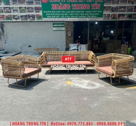 Sofa đan nhựa giả mây HTT33