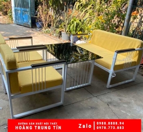 Bộ bàn ghế sofa sắt nệm HTT-11