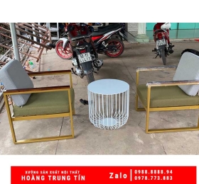 Bộ bàn ghế sofa sắt nệm HTT-14