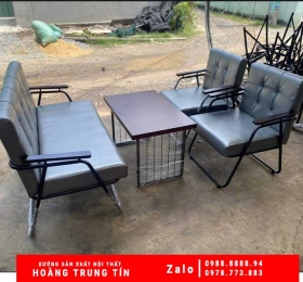 Bộ bàn ghế sofa sắt nệm HTT-17