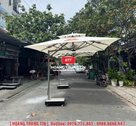 Dù cafe che nắng lệch tâm vuông 3m HTT-07