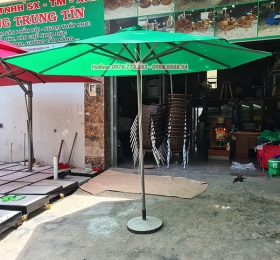 Mẫu dù chính tâm tròn màu xanh
