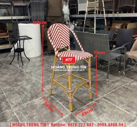 Ghế bar đan nhựa giả mây HTT008