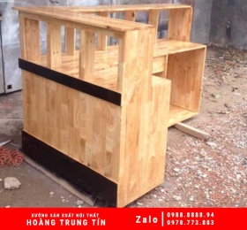Mẫu Quầy Pha Chế Bằng Gỗ - HTT004