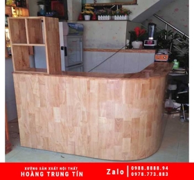Mẫu Quầy Pha Chế Bằng Gỗ - HTT005