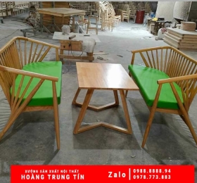 Sofa gỗ dành cho quán cà phê