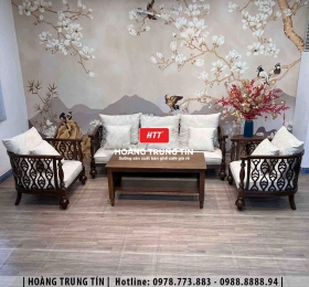 Sofa gỗ nệm cao cấp HTT05