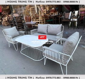 Sofa sắt nệm cao cấp theo yêu cầu HTT04
