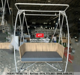 Xích đu đôi đan dây dù cao cấp HTT01