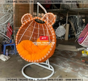 Xích đu đơn đan nhựa giả mây HTT02