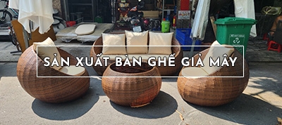 Bàn ghế nhựa giả mây