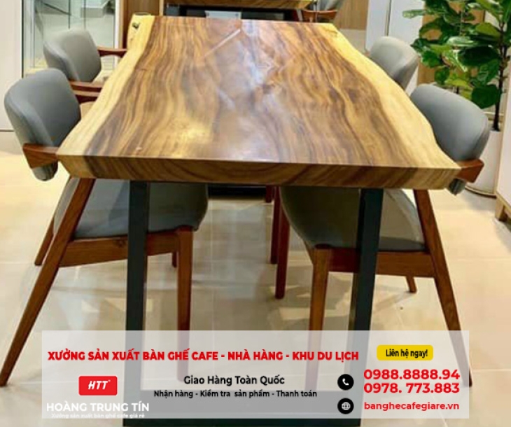 Chìm đắm trong sự sang trọng và chất lượng với Bàn ghế gỗ quán cafe