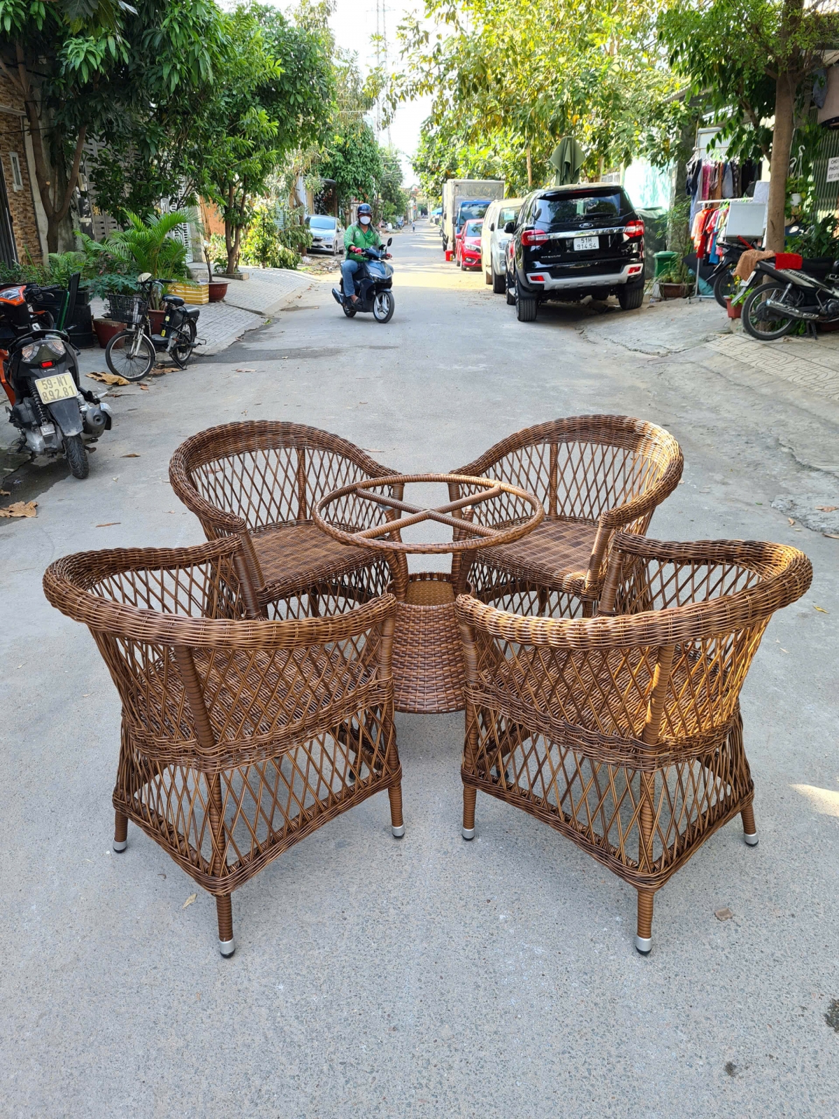 Thanh Lý Bộ Bàn Ghế Giả Mây Mẫu Số 01