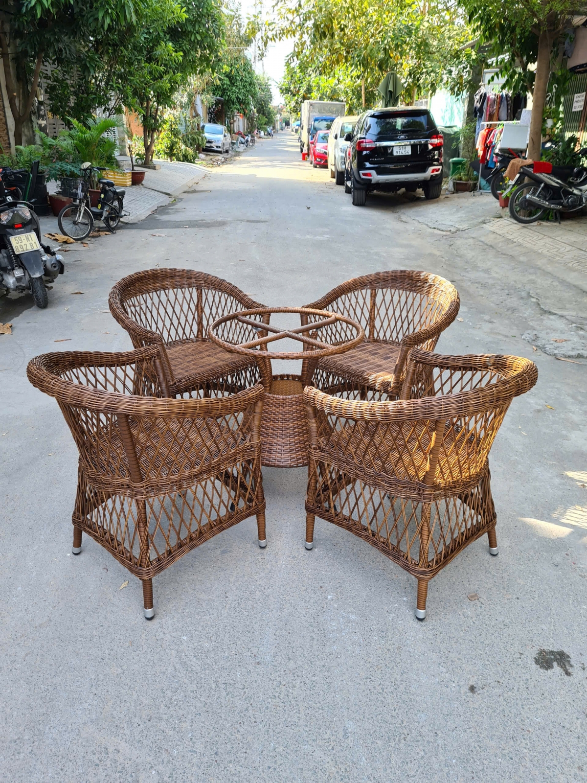 Thanh Lý Bộ Bàn Ghế Giả Mây Mẫu Số 01