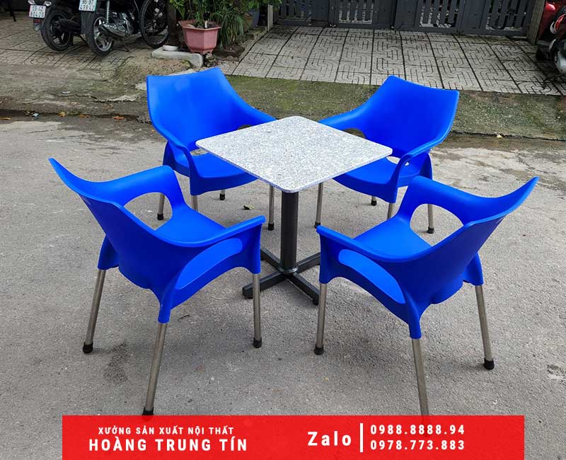 Ghế nhựa đúc cà phê cao cấp