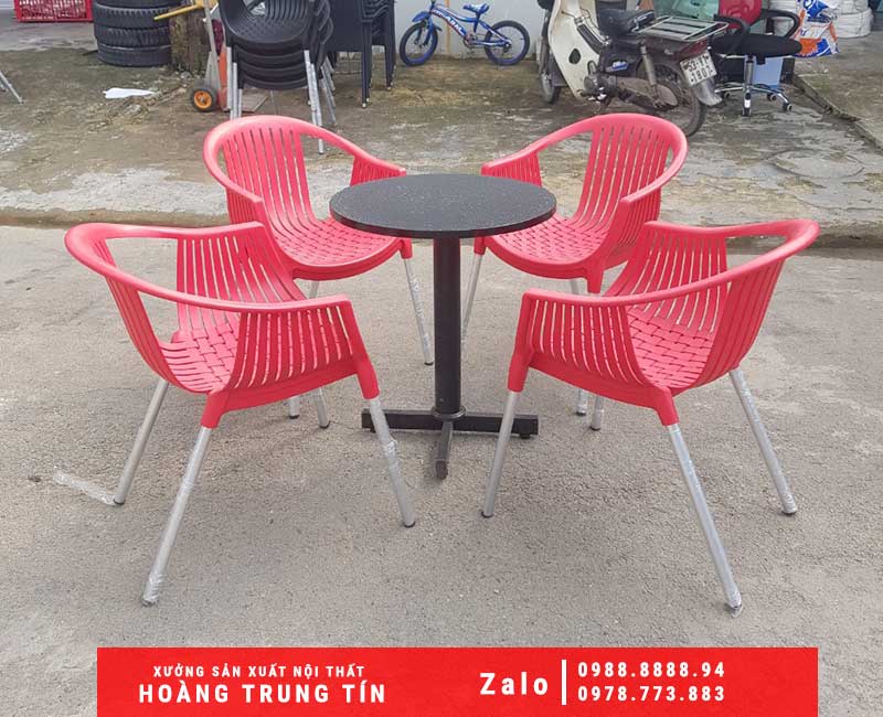 Ghế nhựa đúc chân nhôm HTT-07