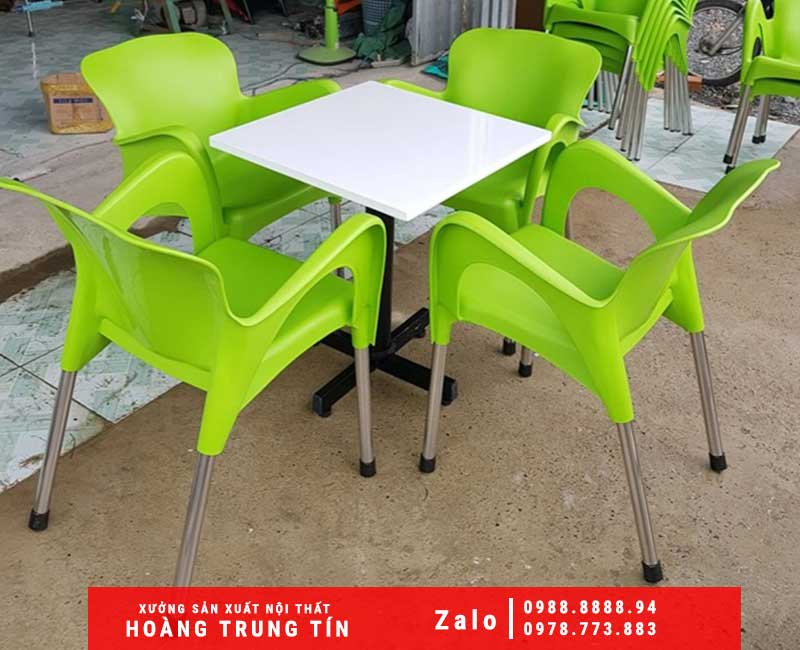 Ghế nhựa đúc cà phê cao cấp