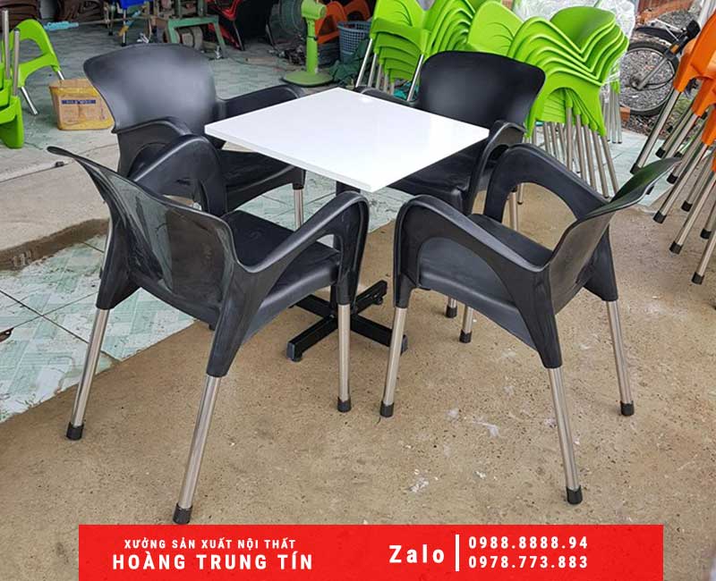Ghế nhựa đúc cà phê cao cấp