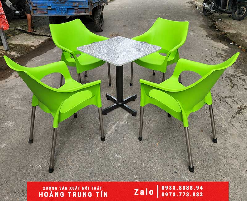 Ghế nhựa đúc cà phê cao cấp
