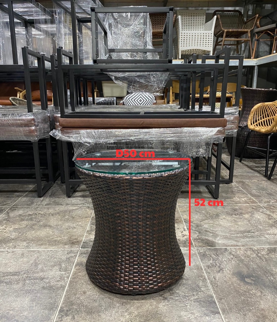 Thanh Lý Bộ Bàn Ghế Sofa Trứng Đan Dây Dẹp Form Tiêu Chuẩn