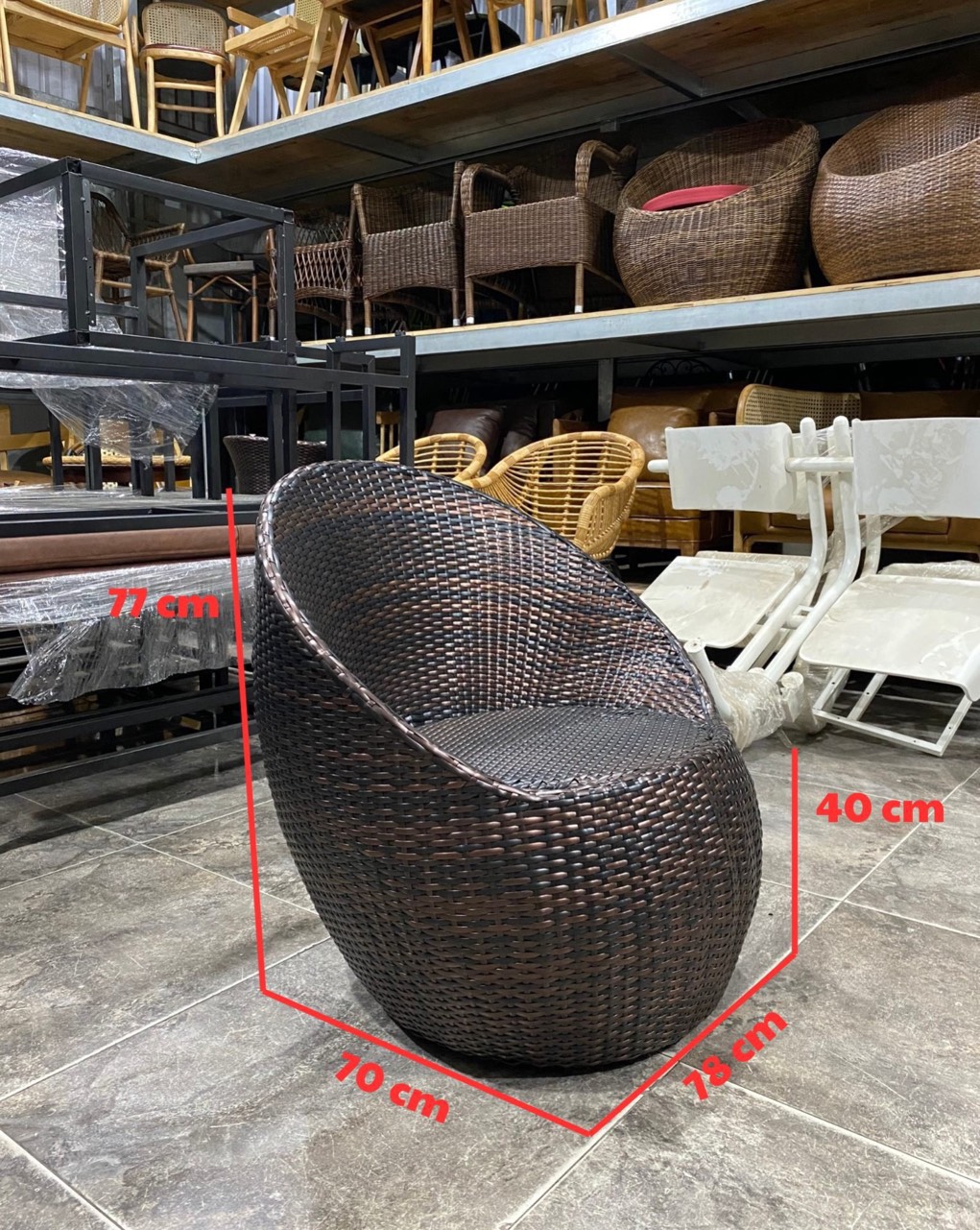 Thanh Lý Bộ Bàn Ghế Sofa Trứng Đan Dây Dẹp Form Tiêu Chuẩn