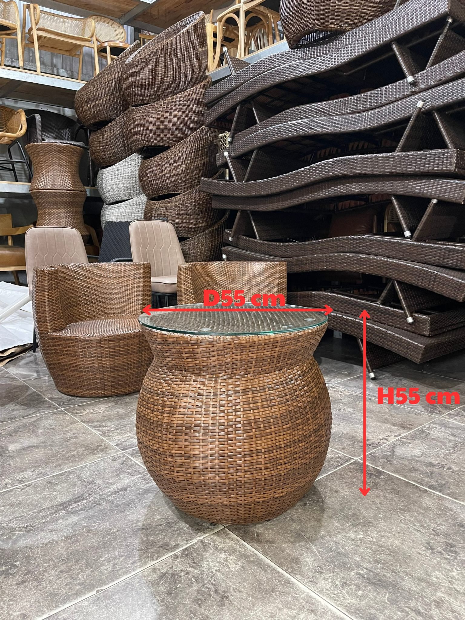 Thanh Lý Bộ Bàn Ghế Sofa Trứng Đan Dây Dẹp Form Tiêu Chuẩn