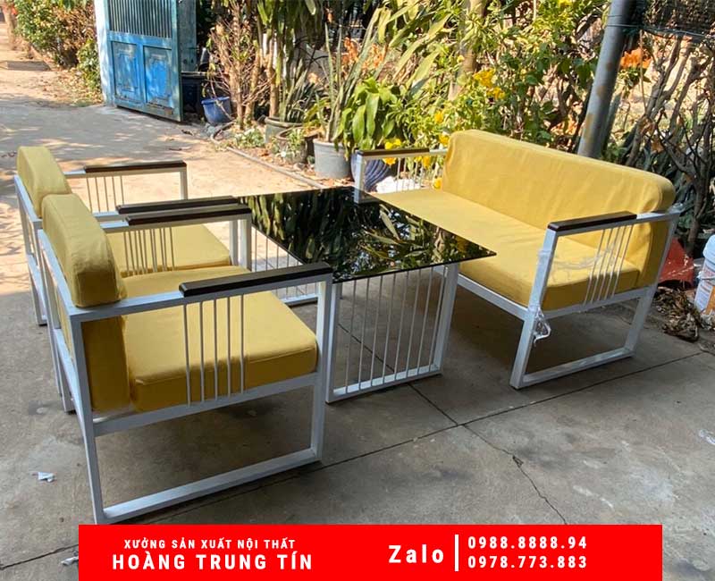 Bộ bàn ghế sofa sắt nệm HTT-11