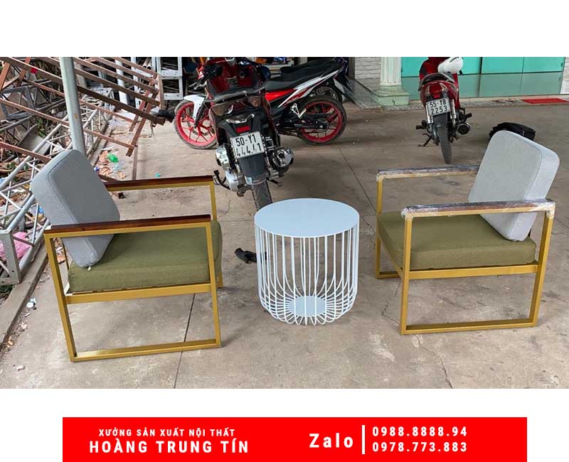 Bộ bàn ghế sofa sắt nệm HTT-14