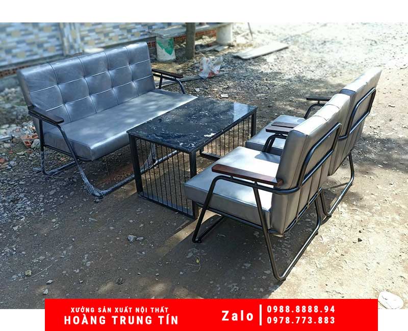 Bộ bàn ghế sofa sắt nệm HTT-16