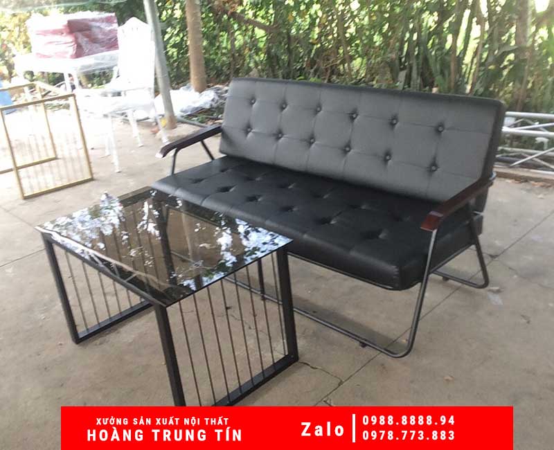 Bộ bàn ghế sofa sắt nệm HTT-19