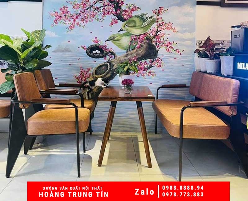 Bộ bàn ghế sofa sắt nệm HTT