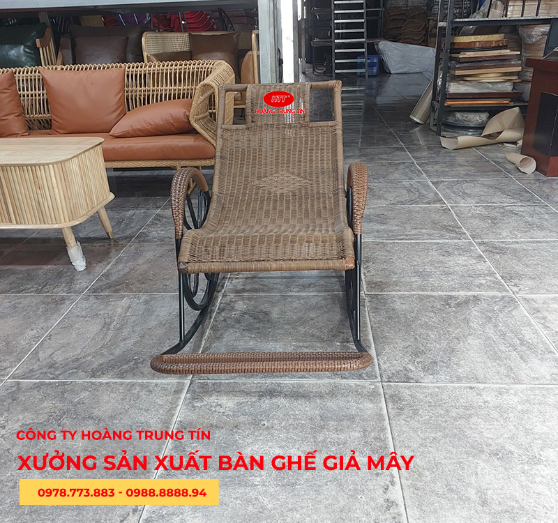 Ghế nằm thư giãn giả mây, nằm cực kỳ thoải mái