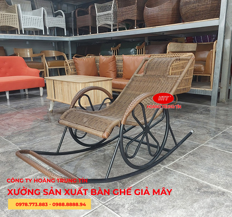 Ghế nằm thư giãn giả mây, nằm cực kỳ thoải mái