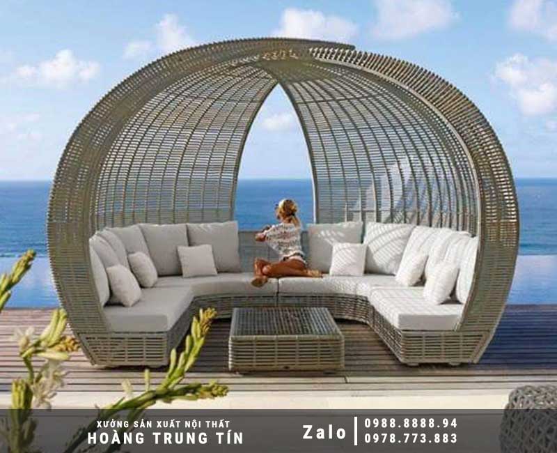 Ghế thư giãn nhựa giả mây