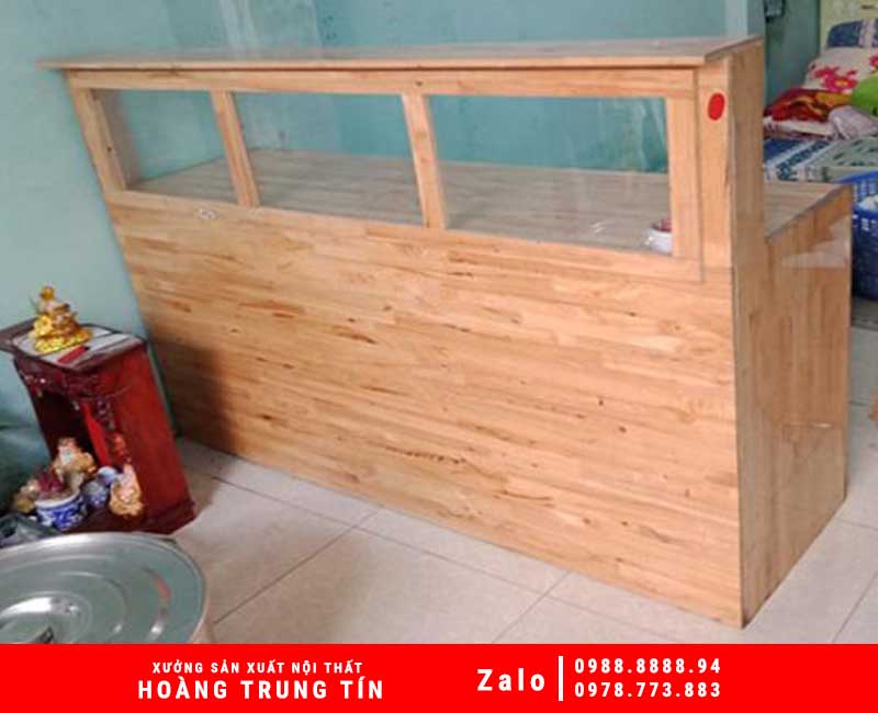 Mẫu Quầy Pha Chế Bằng Gỗ - HTT003