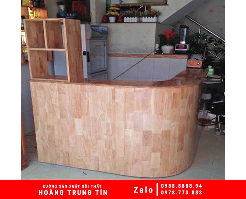 Mẫu Quầy Pha Chế Bằng Gỗ - HTT005