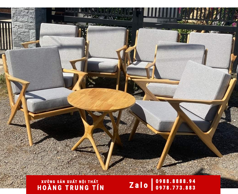Sofa gỗ dành cho quán cà phê