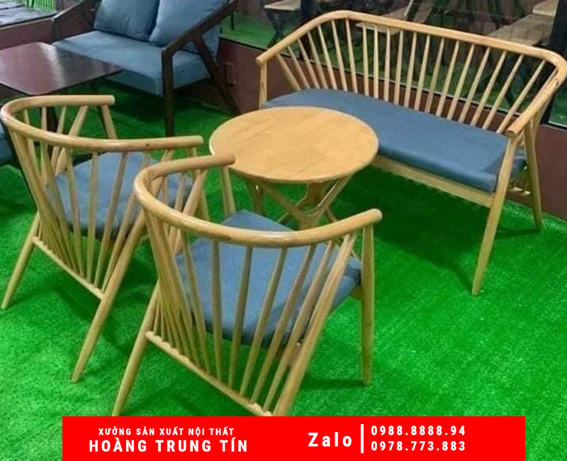 Sofa gỗ dành cho quán cà phê
